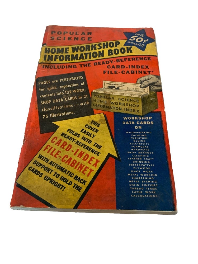 Vintage 1946 Popular Science Home Workshop Information Book Brochure -M53