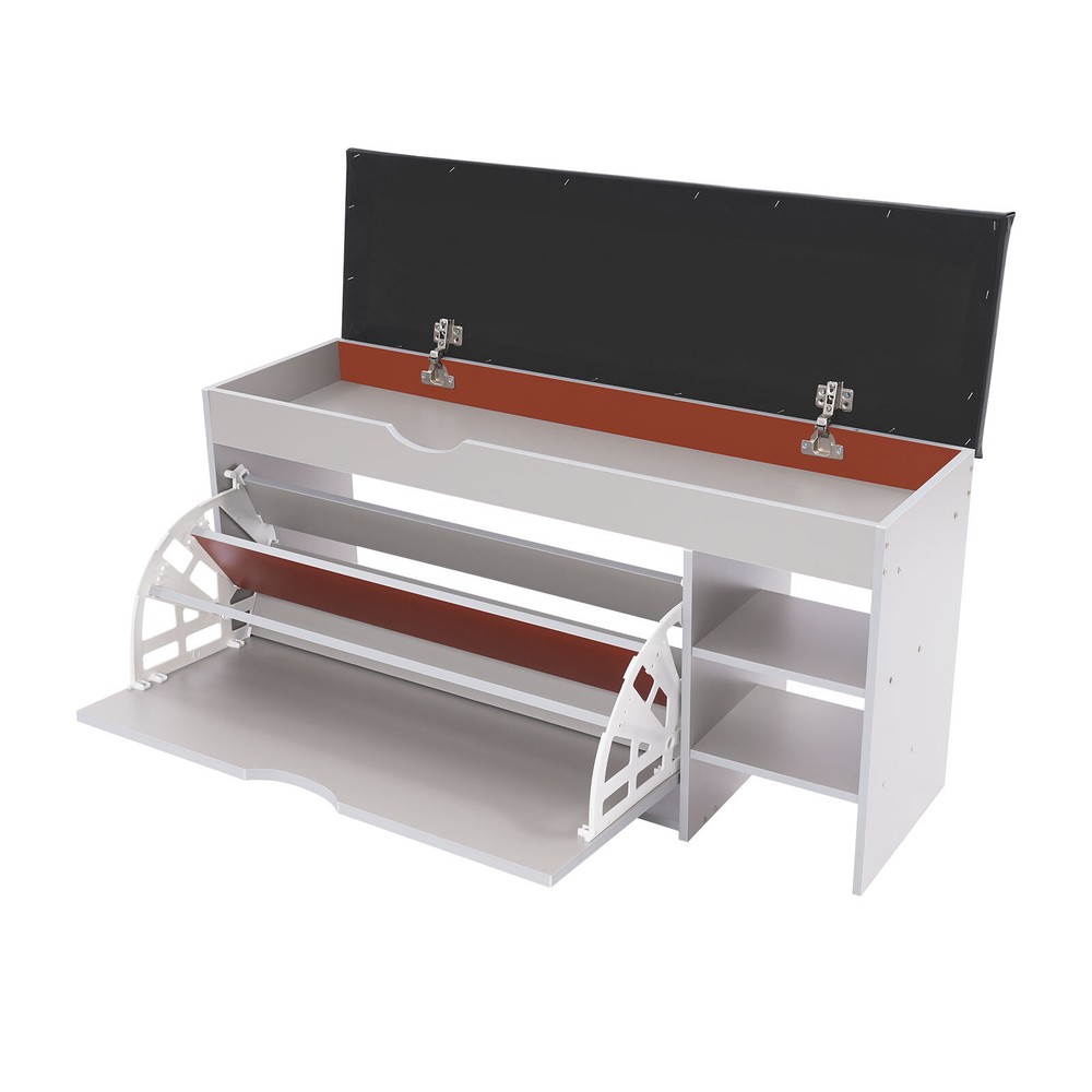 Shoe Organizer for Entryway Rectangle Shoe Storage Stool Shoe Stool for Entryway