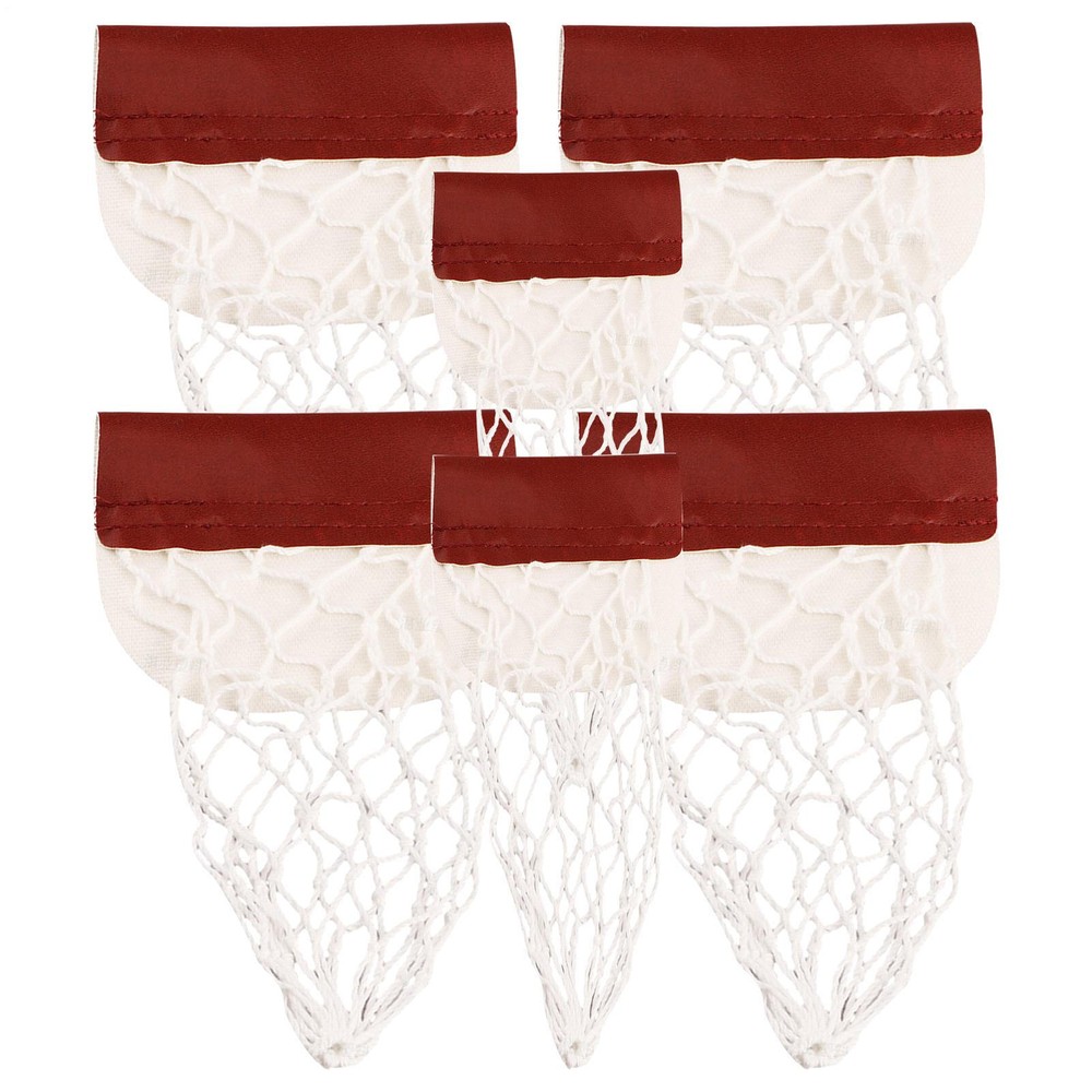 6PCS Leather Snooker Table Net Pockets Set Replacement Billiard Pool Ball Bag