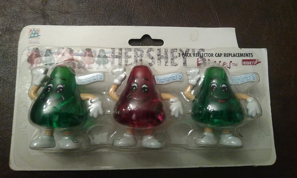 Vintage Hershey's Kisses 3 Pack Tree Light Reflector Cap Replacements NEW