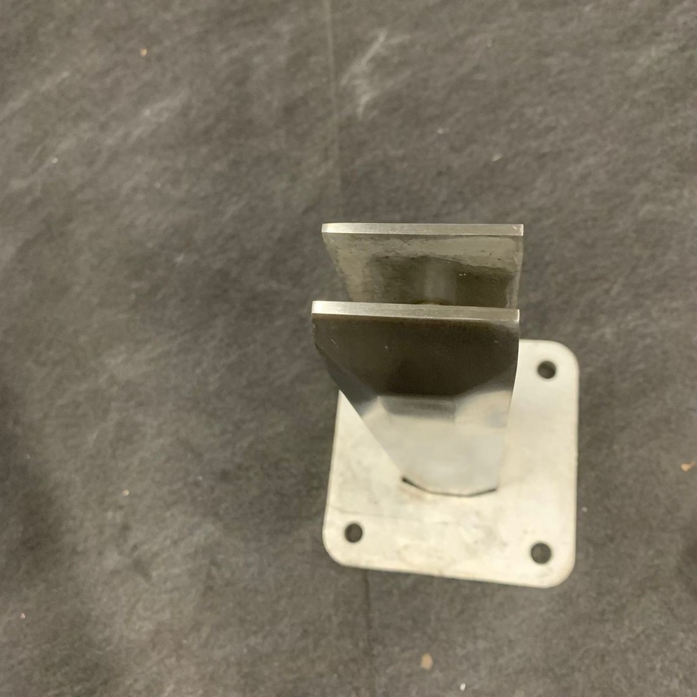 CRL Beveled Surface Mount Frameless Windscreen Clamp In Brushed Stainless