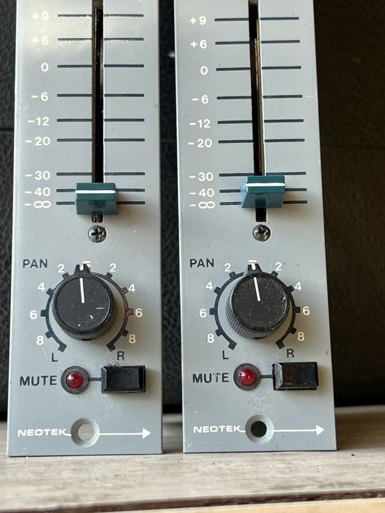 pair vintage 1982-83 Neotek Series I submaster fold-back console strips modules