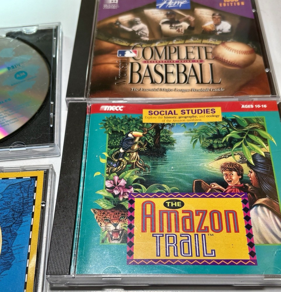 4 Old Vintage Pc CD Rom Mac IBM Microsoft Windows Macintosh MPC Games Media CDs