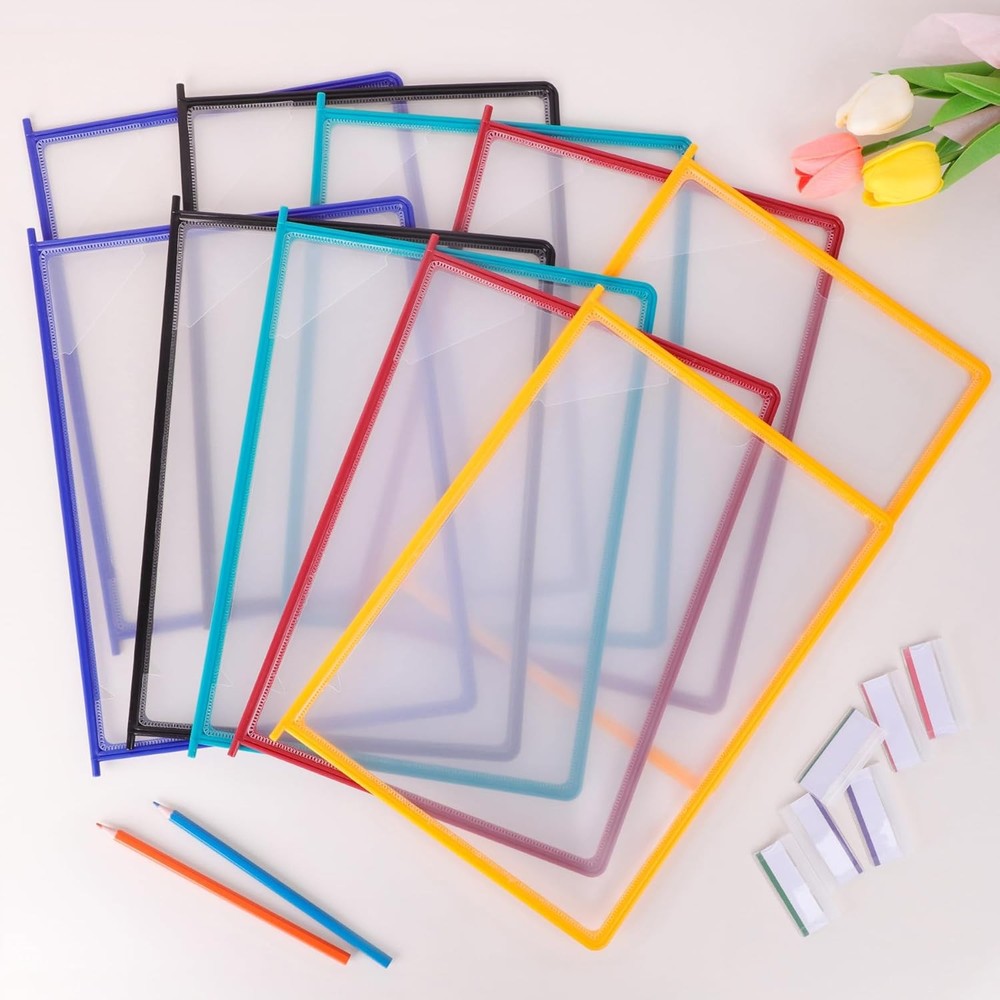 Antner 10 Pocket Desktop Reference and Display System with 360° Adjustable Base,