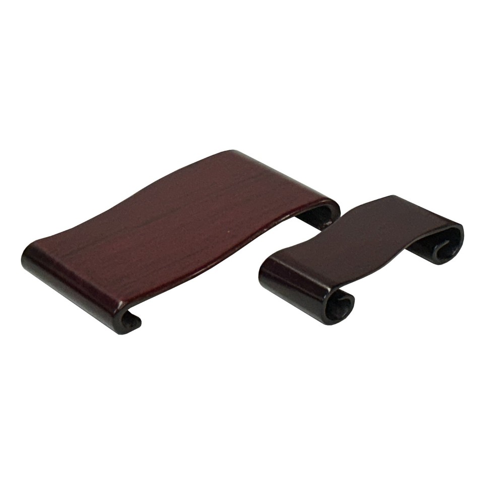 5.5" Set 2 Brown Wood Scroll Legs Rectangular Display Stand Riser Easels ws4056