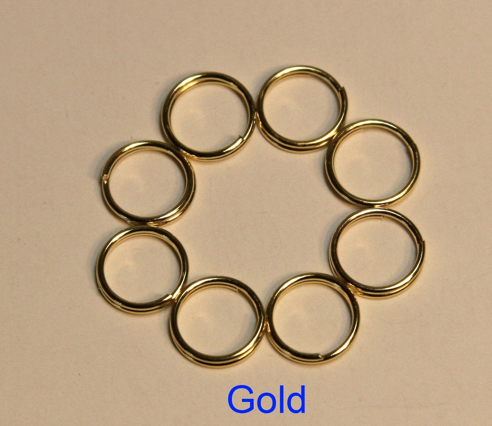 5mm,6mm,7mm,8mm,9mm Split Ring DOUBLE connector 6 Colors