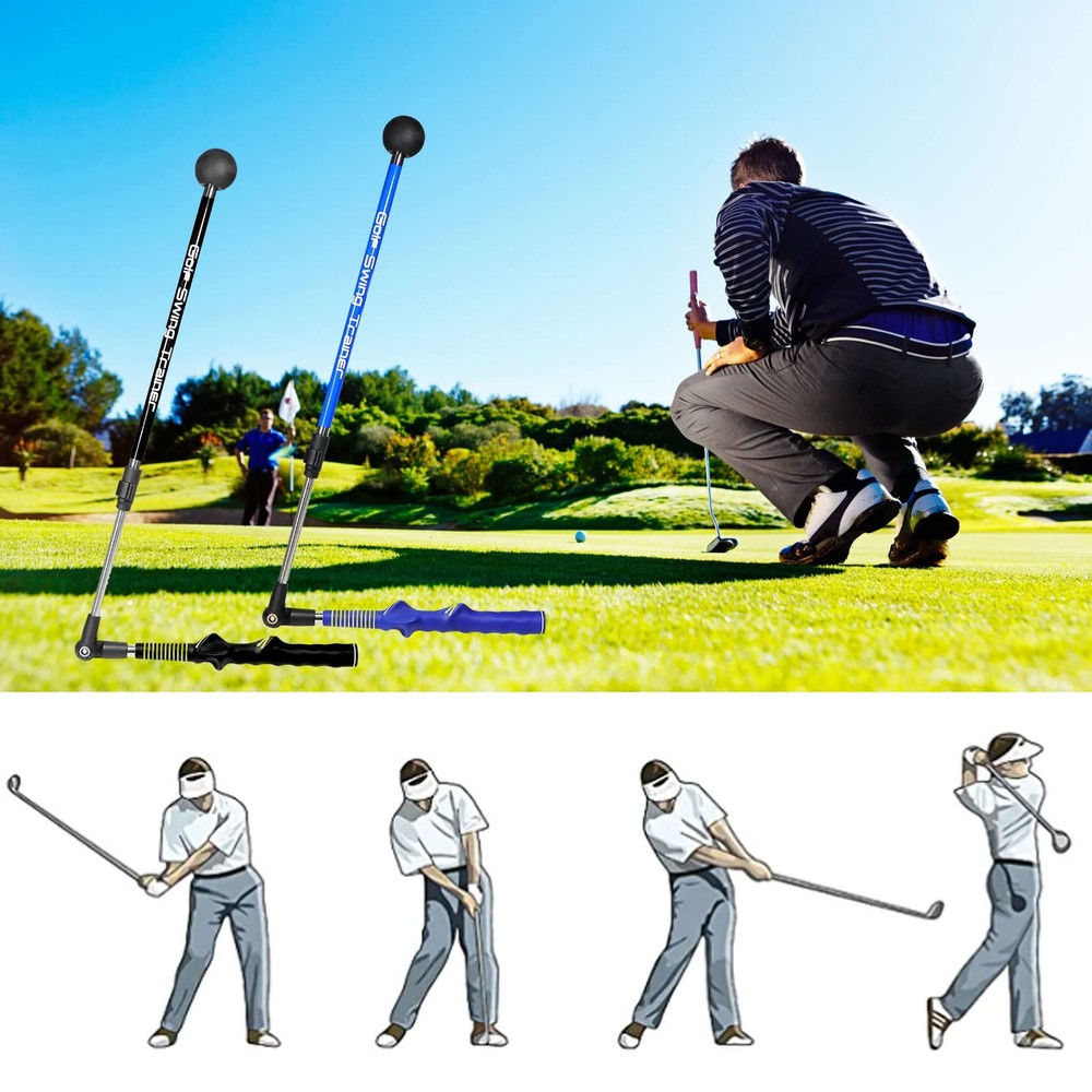 Golf Swing Trainer Foldable Trainging Aid for Golf Training Equipment Warm-Up...