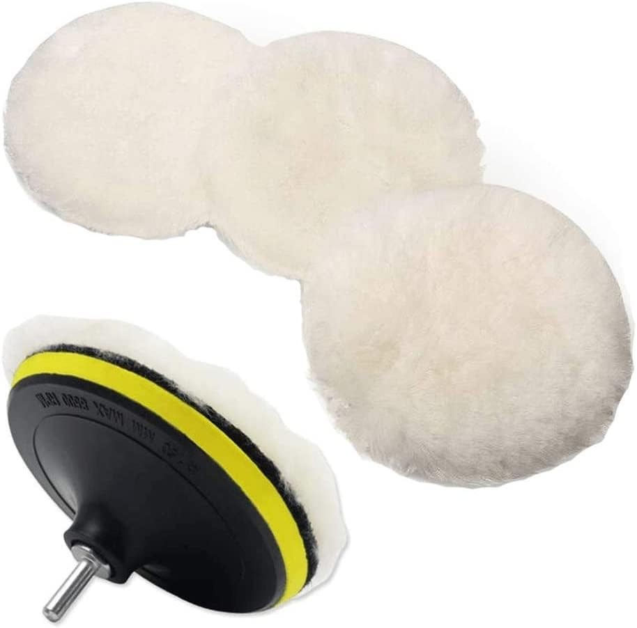 IPELY 6 Pcs 5 Inch Wool Polishing Buffing Pad 6 5