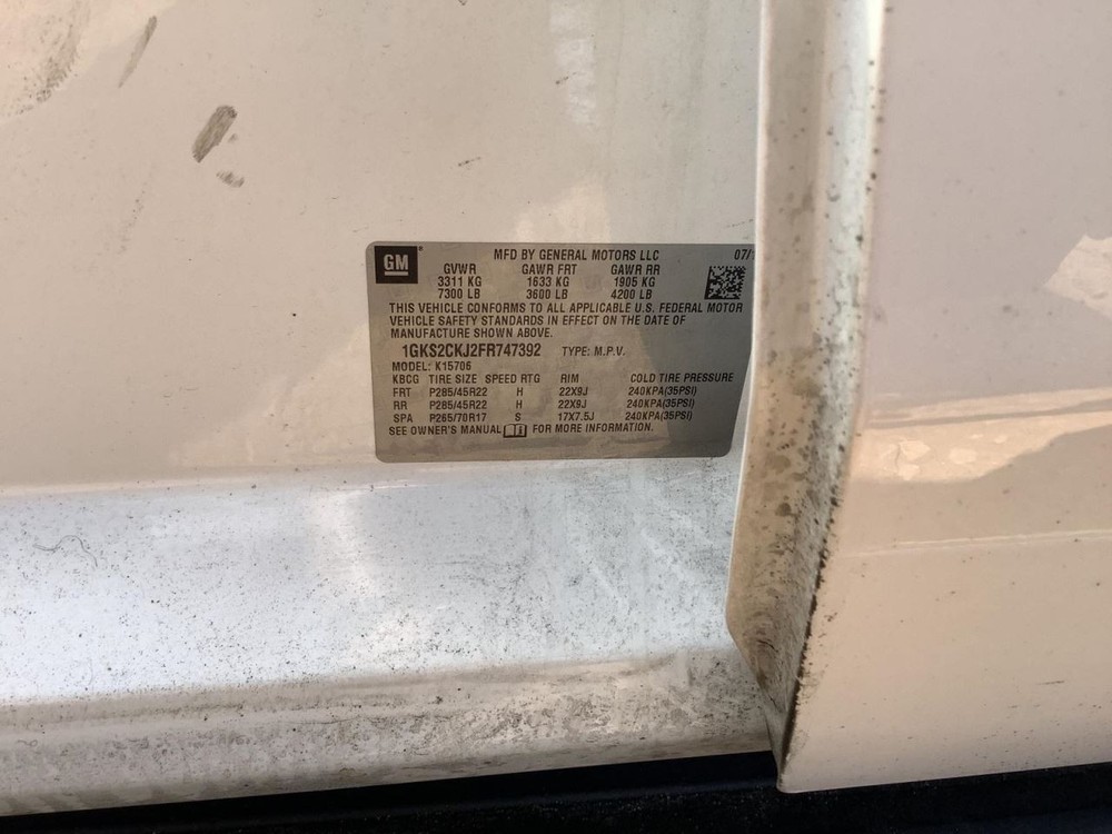 YUKON 2015 Glove Box 4686084