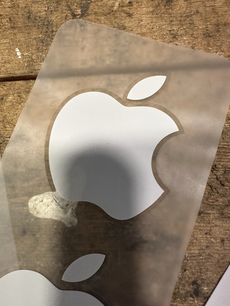 Apple Stickers - White - From iPhone 📱 Sticker 2 Pack OEM Apple
