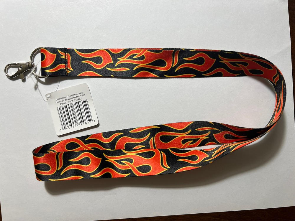 RARE! Fire Flame Lanyard by Hillman Group & FAST FREE SHIP!