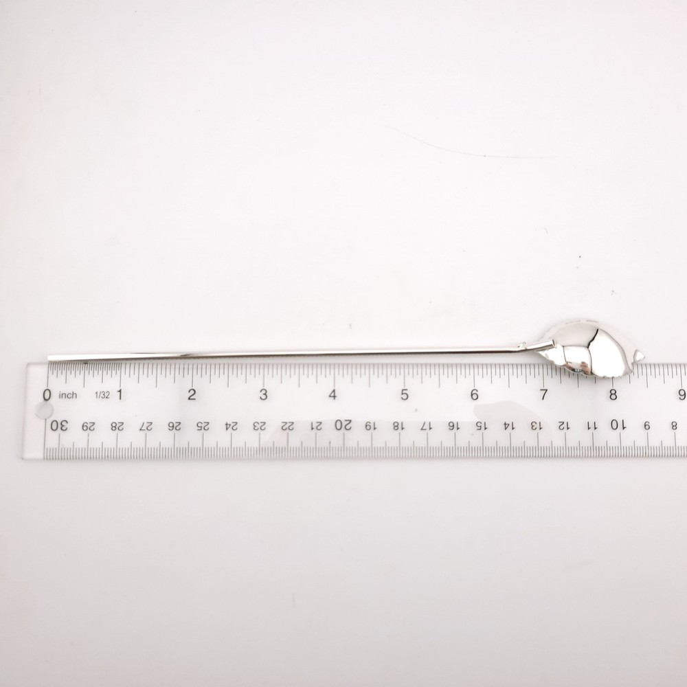 Tiffany & Co. Sterling Silver Double Leaf Mint Julep Ice Tea Sipper Straw Spoon