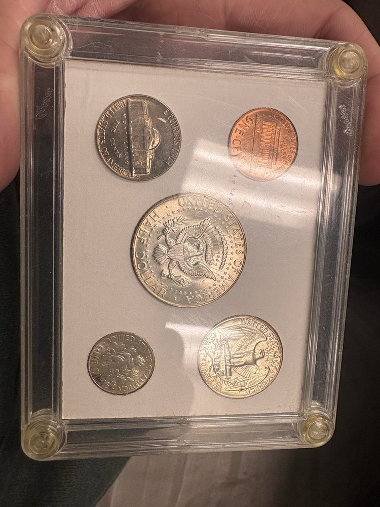 1964 Mint Coins In Hard Plastic Holder