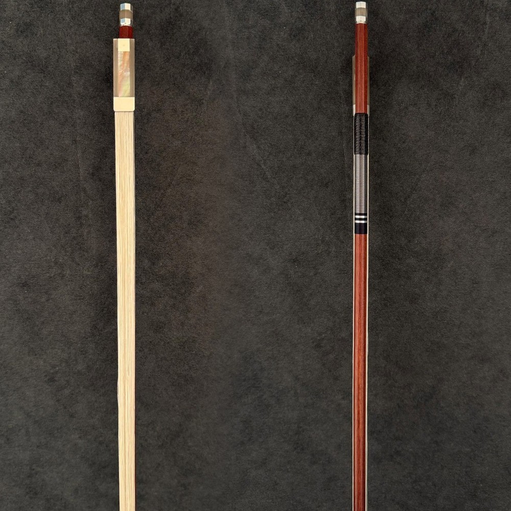 Master Antique Pernambuco Violin Bow 4/4 White OX Fleur-De-Lys Frog Silver Pro