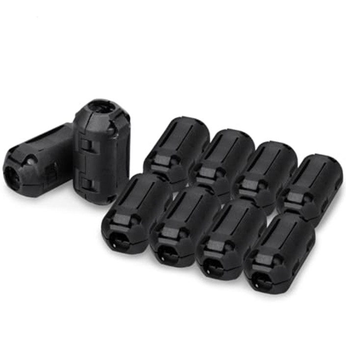 Ferrite Ring Core Cable Clip 7mm Inner Diameter 10 Pcs Reduce Interference