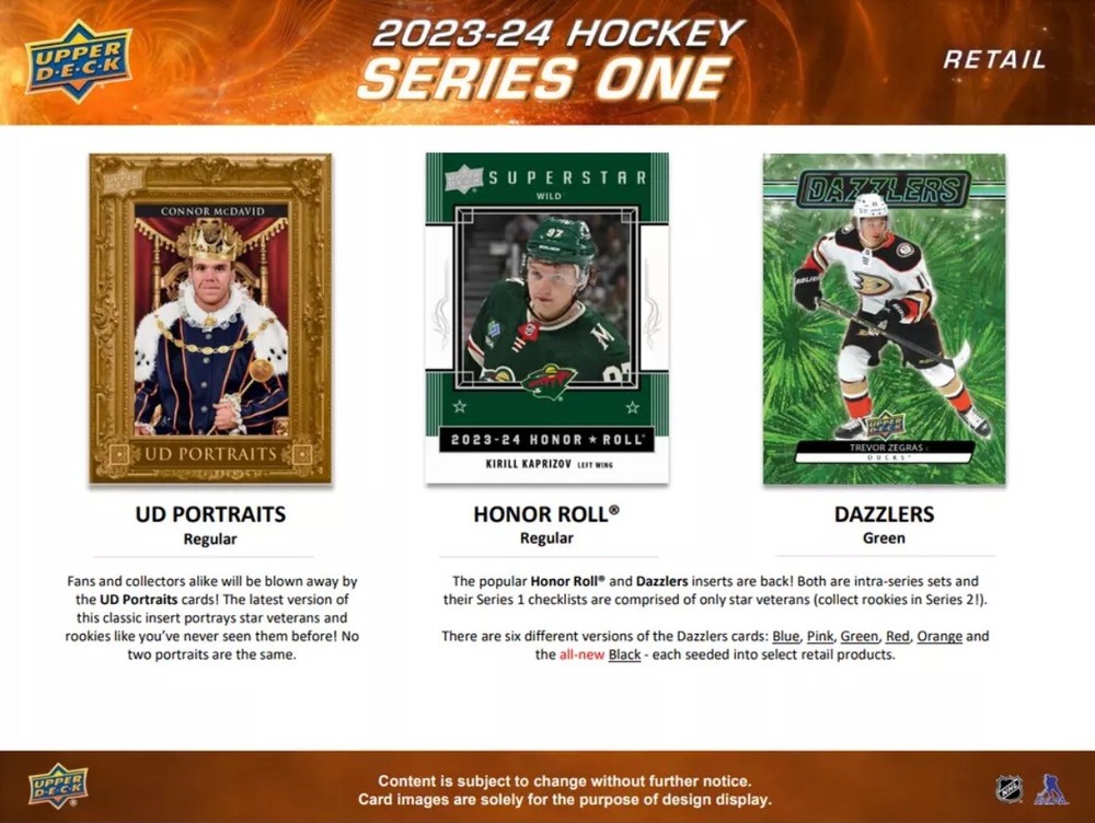 2023-24 Upper Deck Series 1 Hockey TIN