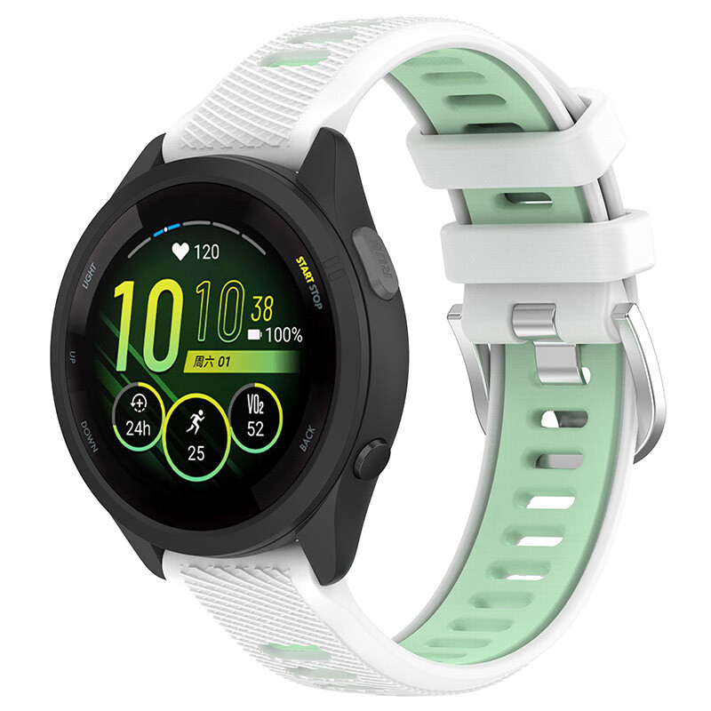 18/22MM Quick Release Silicone Strap Watch Band For Garmin Forerunner 265/265S