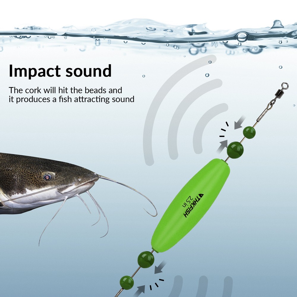 Catfish Float Rigs,Catfish Rattling Line Float for Santee Rig with Double Hooks