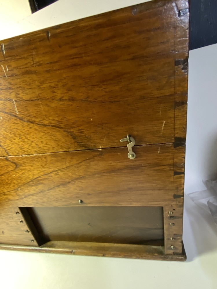 Vintage Survey Box Dovetailed Wood
