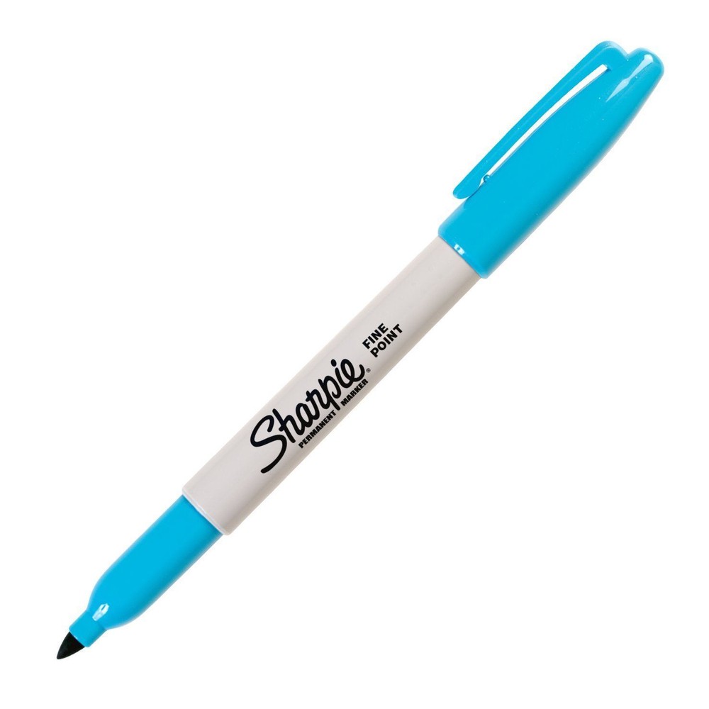 30133 Sharpie Fine Point Permanent Marker, Original Sharpie, Turquoise, 1 Each