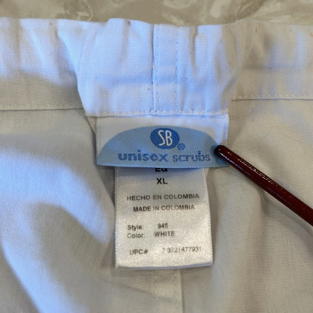 SB unisex scrubs white Pants XL