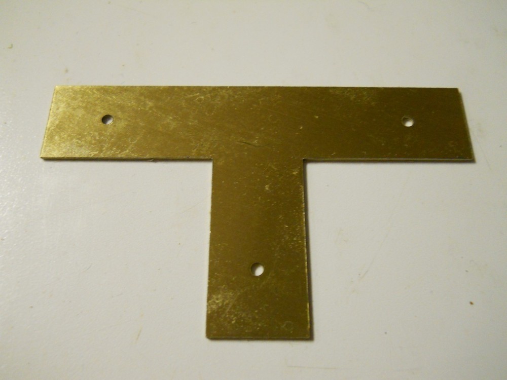 BACKPLATE "T" SHAPED SOLID BRASS P8230-VB BELWITH KITCHEN CABINET DOOR HARDWARE