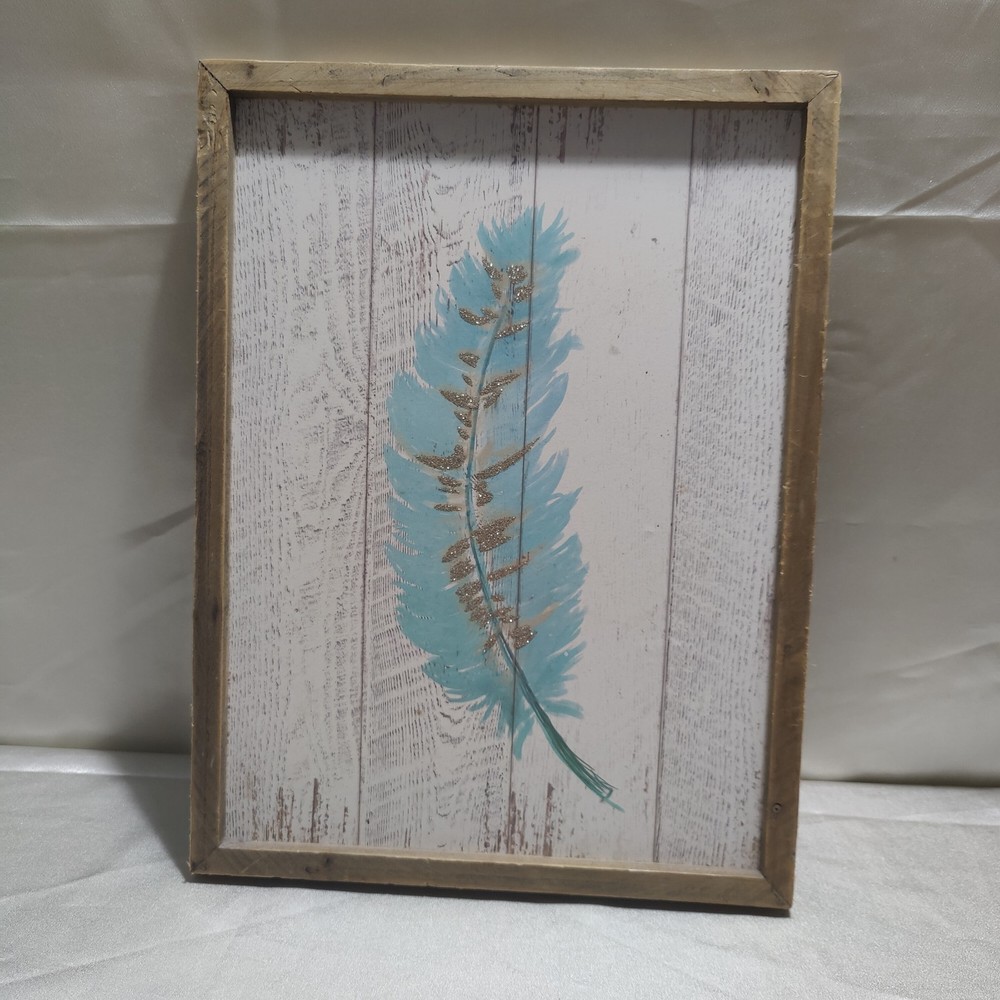 Beautiful Hanging Frame Light Weight Wall Decor Art Feather Design