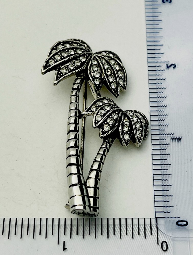 Crystal Palm Tree Pin/Brooch