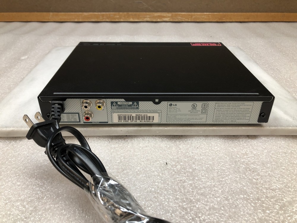 LG DP132 DVD CD USB Player/ USB Direct Recording DivX Playback