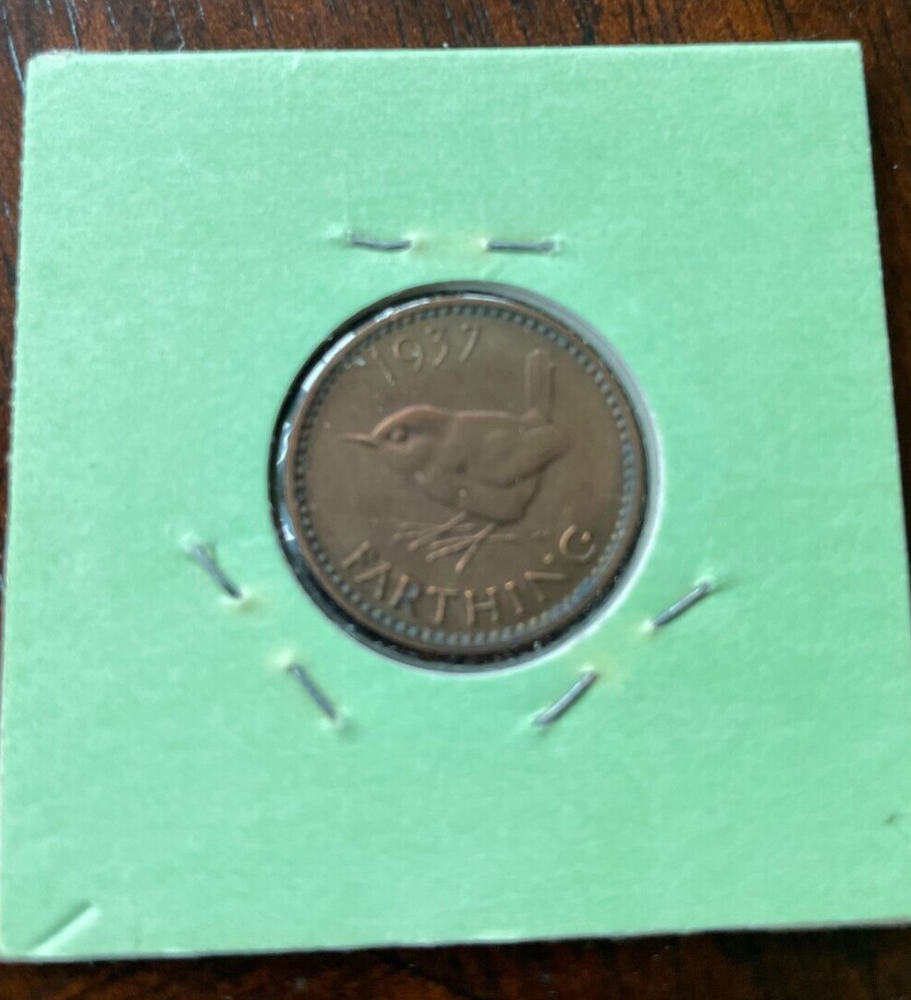 1937 British Farthing Excellent Condition From Collection