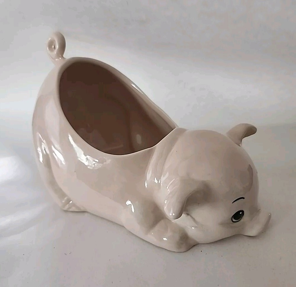 Vtg Pink Perky Pig Planter Sponge Holder Adorable!