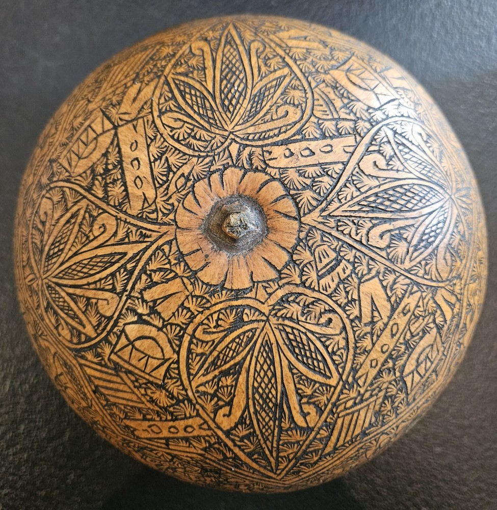 Hand Carved Amazon Storytelling Gourd