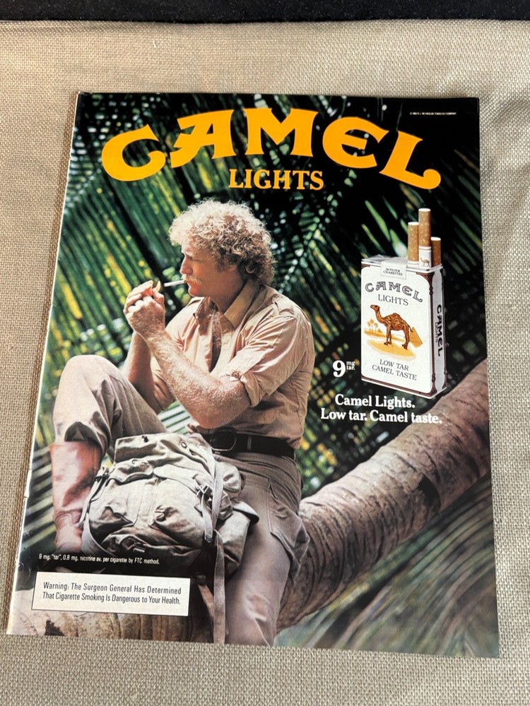 Camel Lights Low Tar Camel Taste Magazine Advertisement Ad 1980s Palm Tree