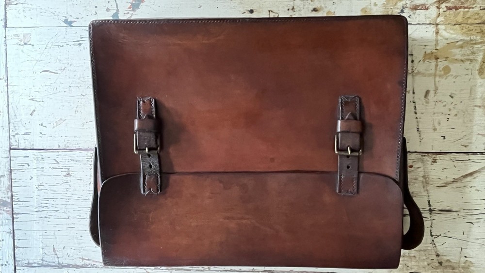 Beautiful 1940s German Leather Mailbag