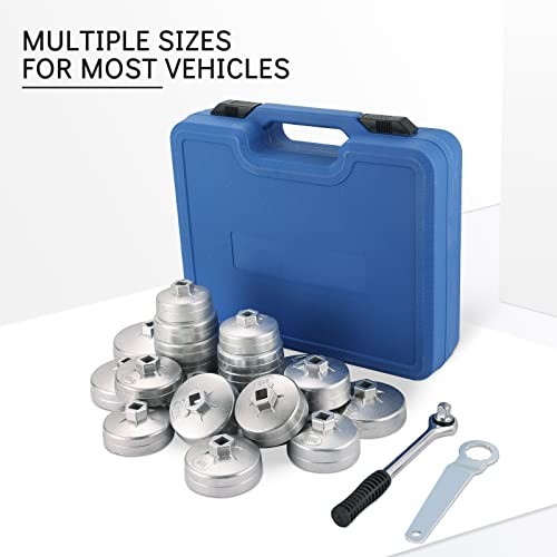 23PCS Oil Filter Removal Tool, Oil Filter Removal Cap Wrench Socket Tool Set