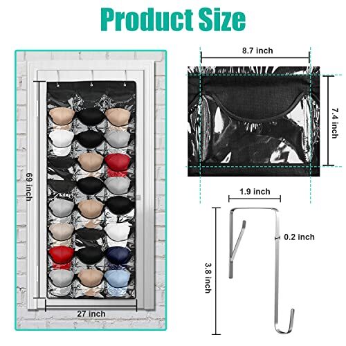 27 Pockets Hat Organizer Hanging Baseball Cap Rack for Closet Wall
