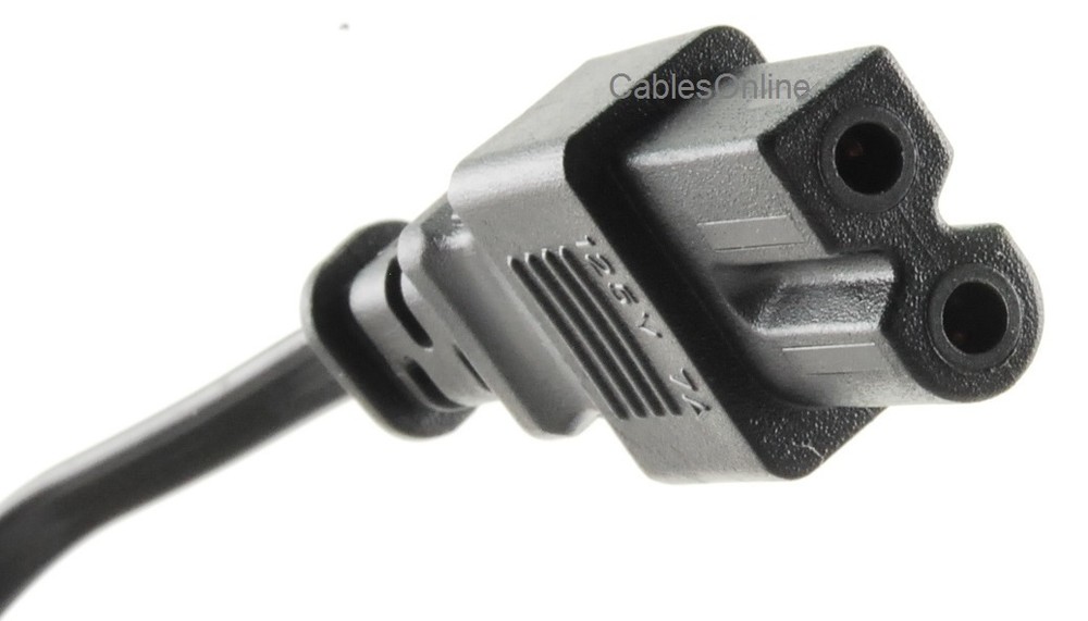 CablesOnline 6ft. 2-Prong Figure-8 Polarized Replacement Power Cord, PC-109
