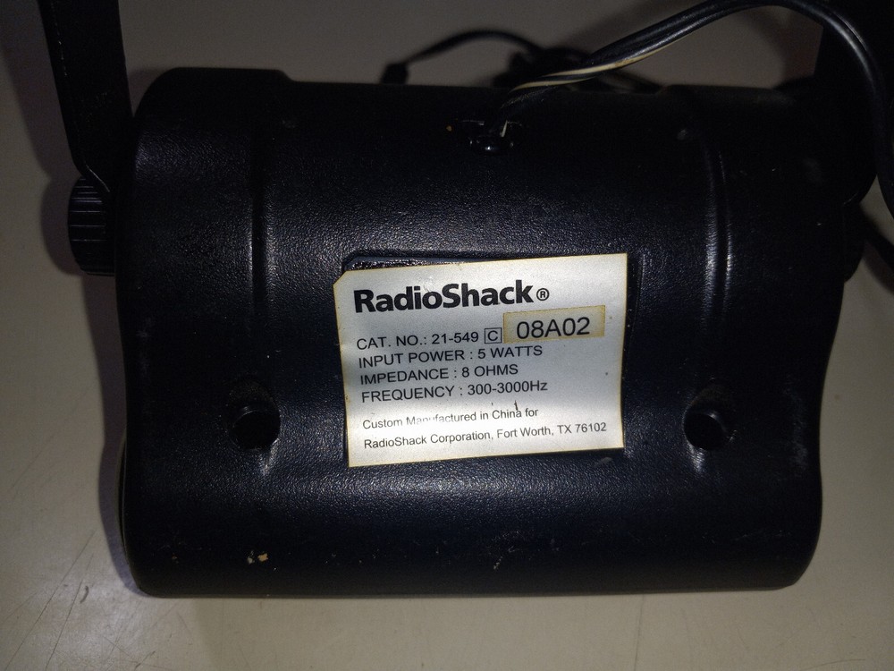 RADIO SHACK External Speaker, 5W, 21-549