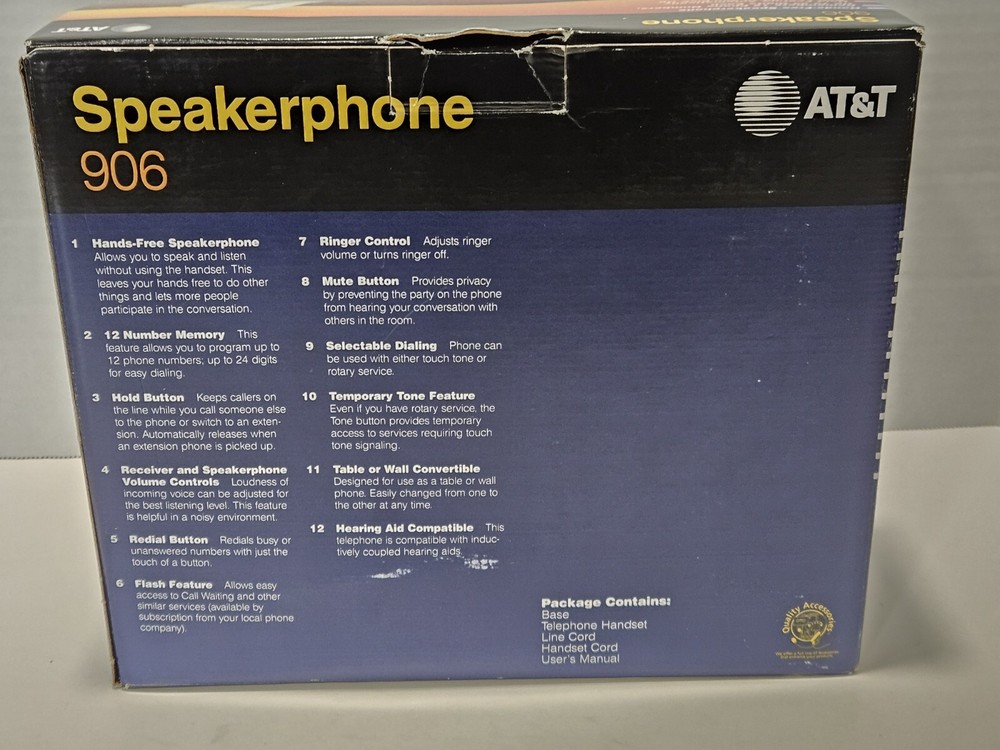 1998 AT&T Speakerphone 906 NIB