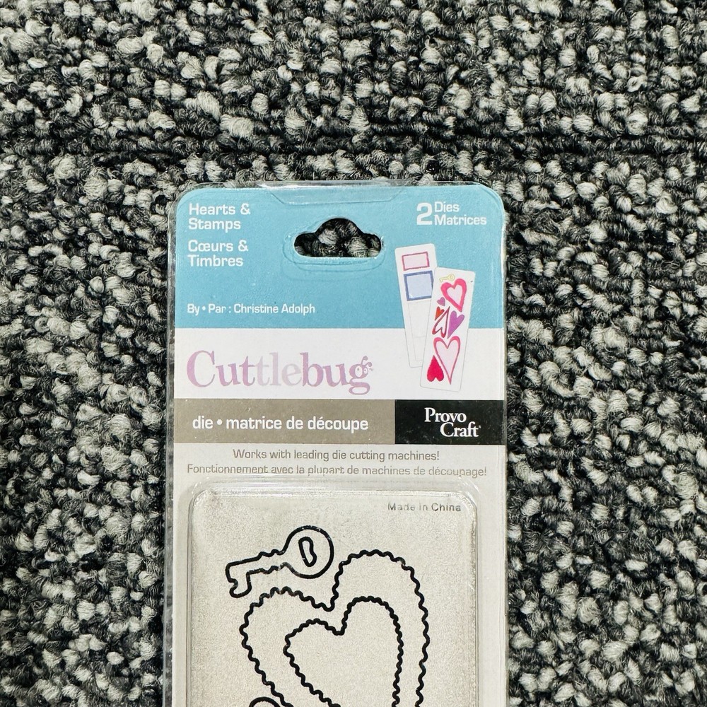 Cuttlebug - 2 Dies Hearths And Stamps Provo Craft