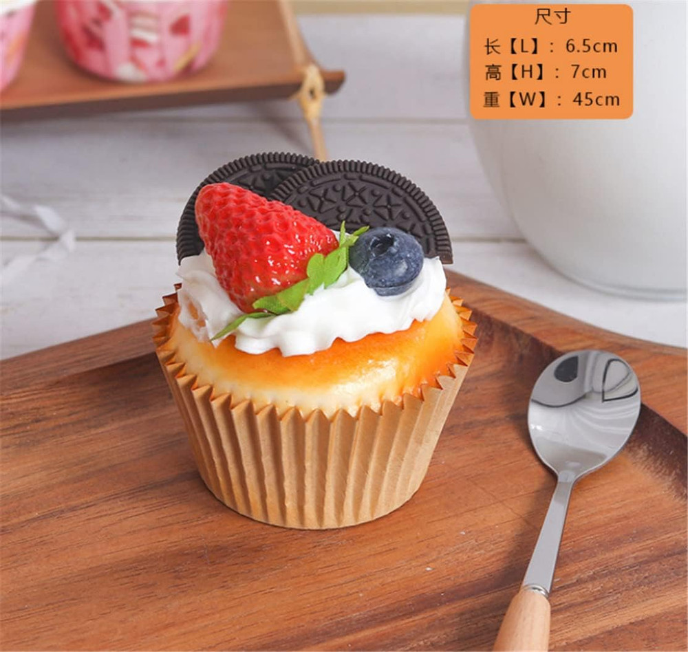 6 Pcs Artificial Fake Cupcakes Bread Dessert Props Realistic Display Decoration