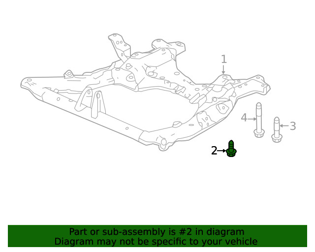 Genuine Honda Engine Cradle Bolt 90182-S2H-000
