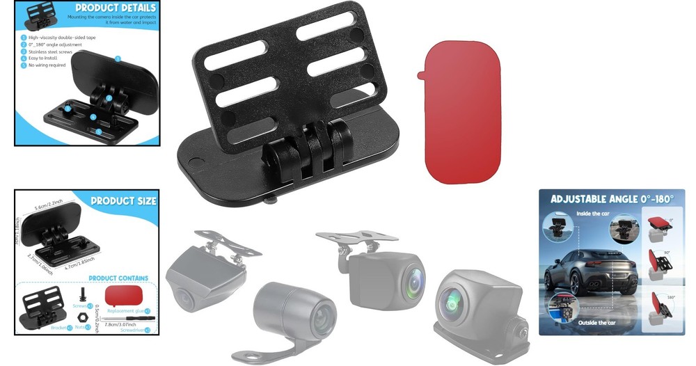 Universal Dash Cam Rear View Holder with Screwdriver Tool - Compact Design