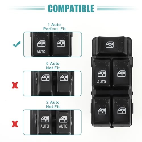 Front Left Window Switch for Saturn Ion 2003-2007