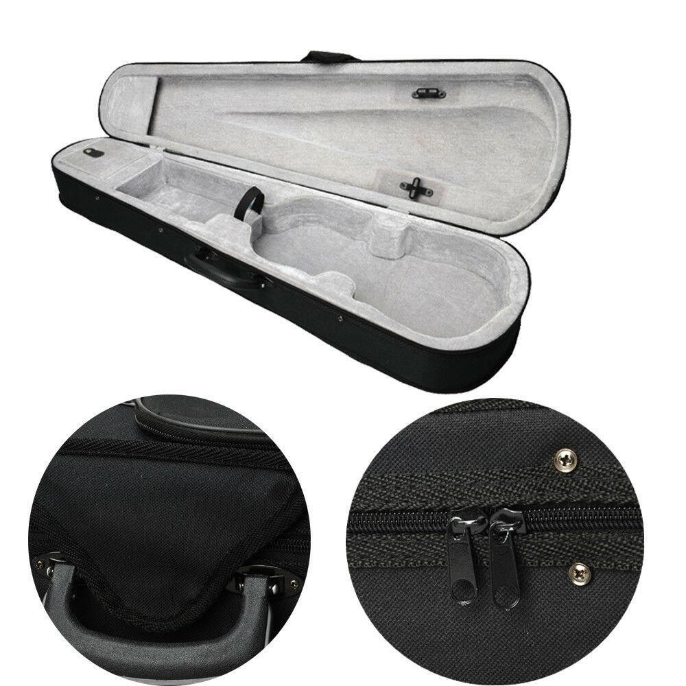 Durable Cloth Fluff Triangle Shape Case with Silver Gray Lining for 4/4 Violin