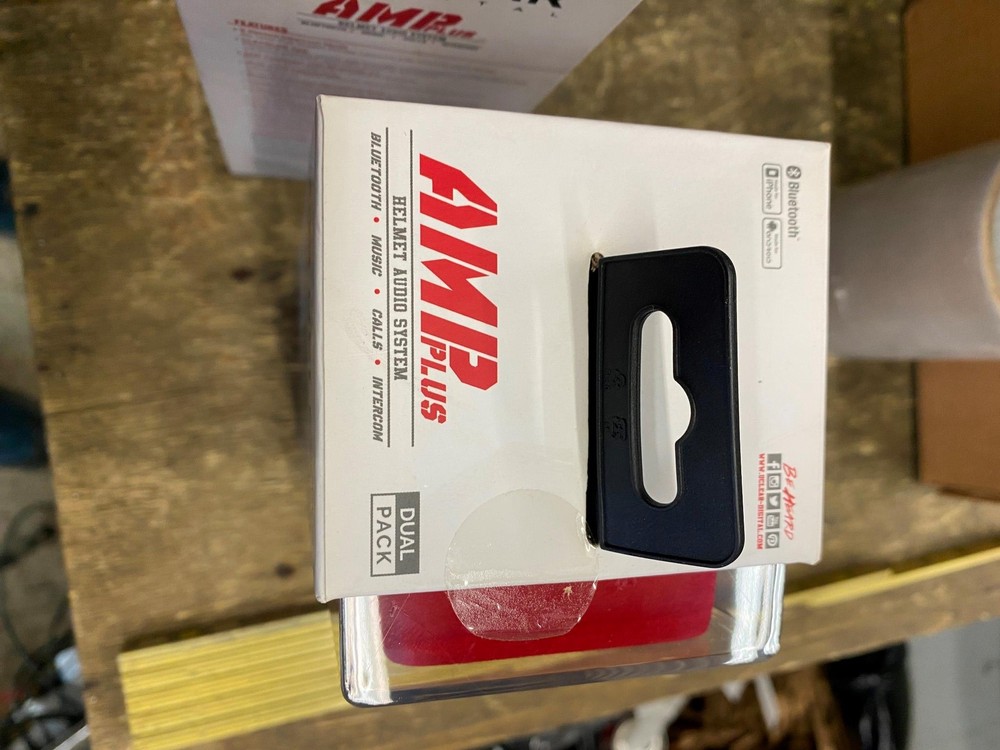 Uclear AMP Bluetooth Helmet Audio System Motorcycle Dual Headset Boost Speaker