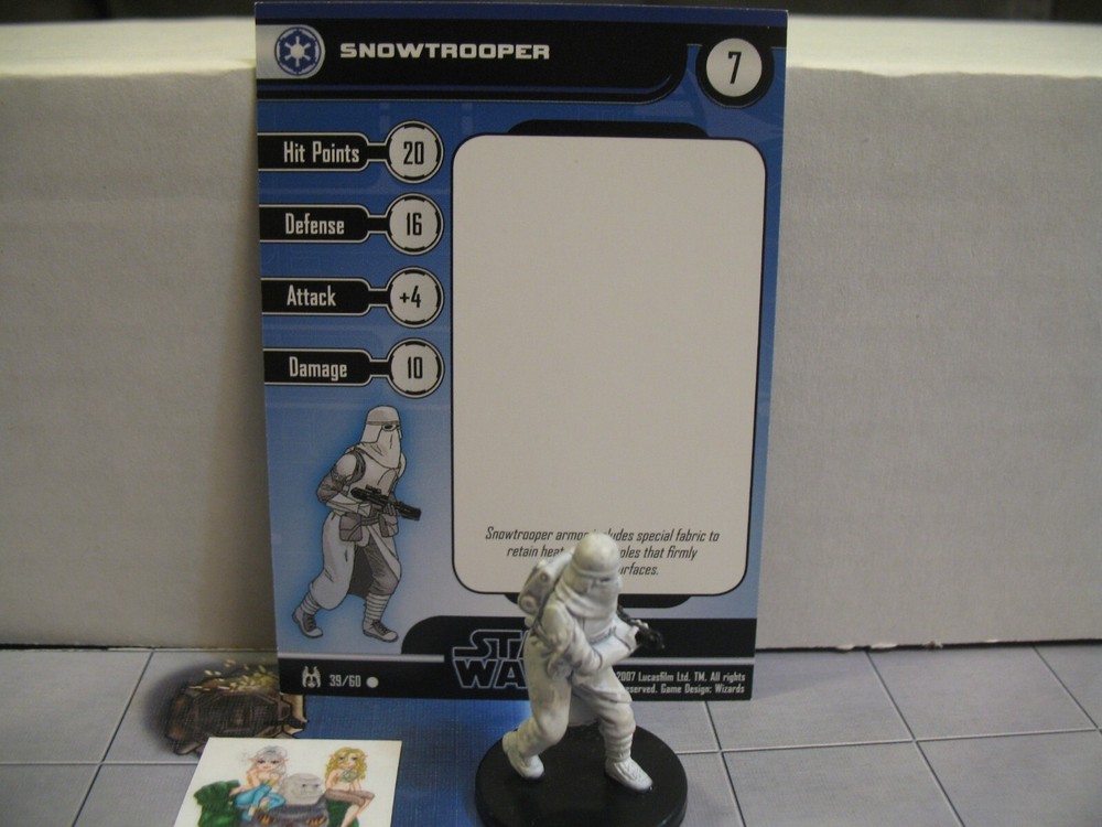 =Star Wars Miniatures FORCE UNLEASHED Snowtrooper 39/60 with card =