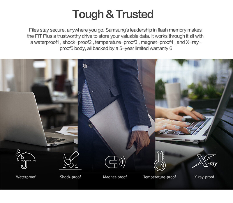 Samsung FIT Plus Tiny UDisk 256GB USB3.1 Flash Drive Memory Stick Storage Device