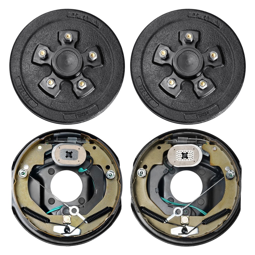 Electric Trailer Brake 10" x 2-1/4" & 5 on 4.5" Hub Drum Kit for 3500 lbs