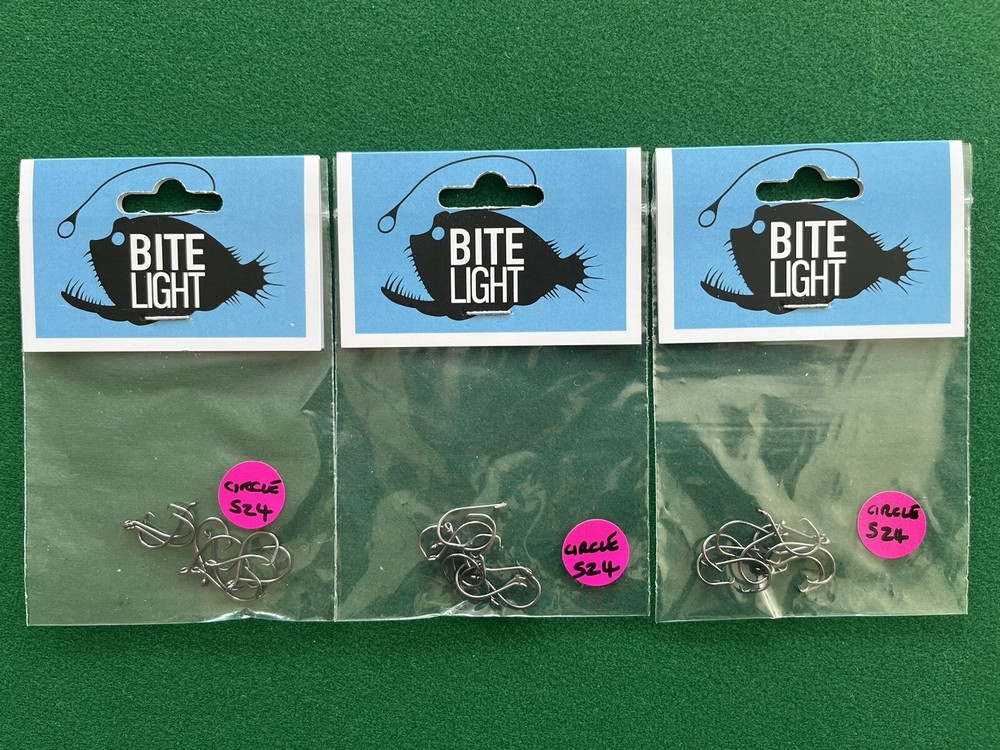 Circle Hooks size 4- Bitelight Perchmaster 3 packs 30 hooks